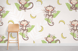 Monkey & Banana Wallpaper Mural