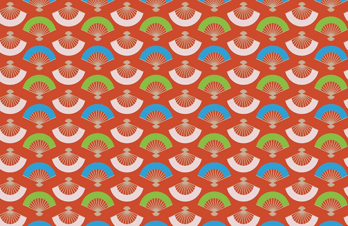 Chinese Fans Wallpaper Mural
