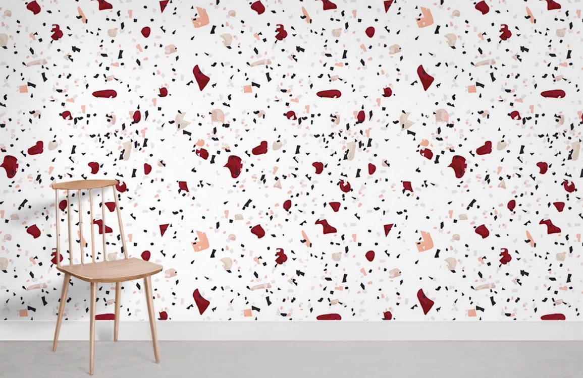 Chips Mixed Marble Pattern Wallpaper Mural