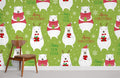 Christmas Bear Wallpaper Mural