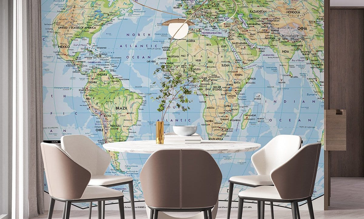 World Map - Multi Colour – Chilli Wall Art
