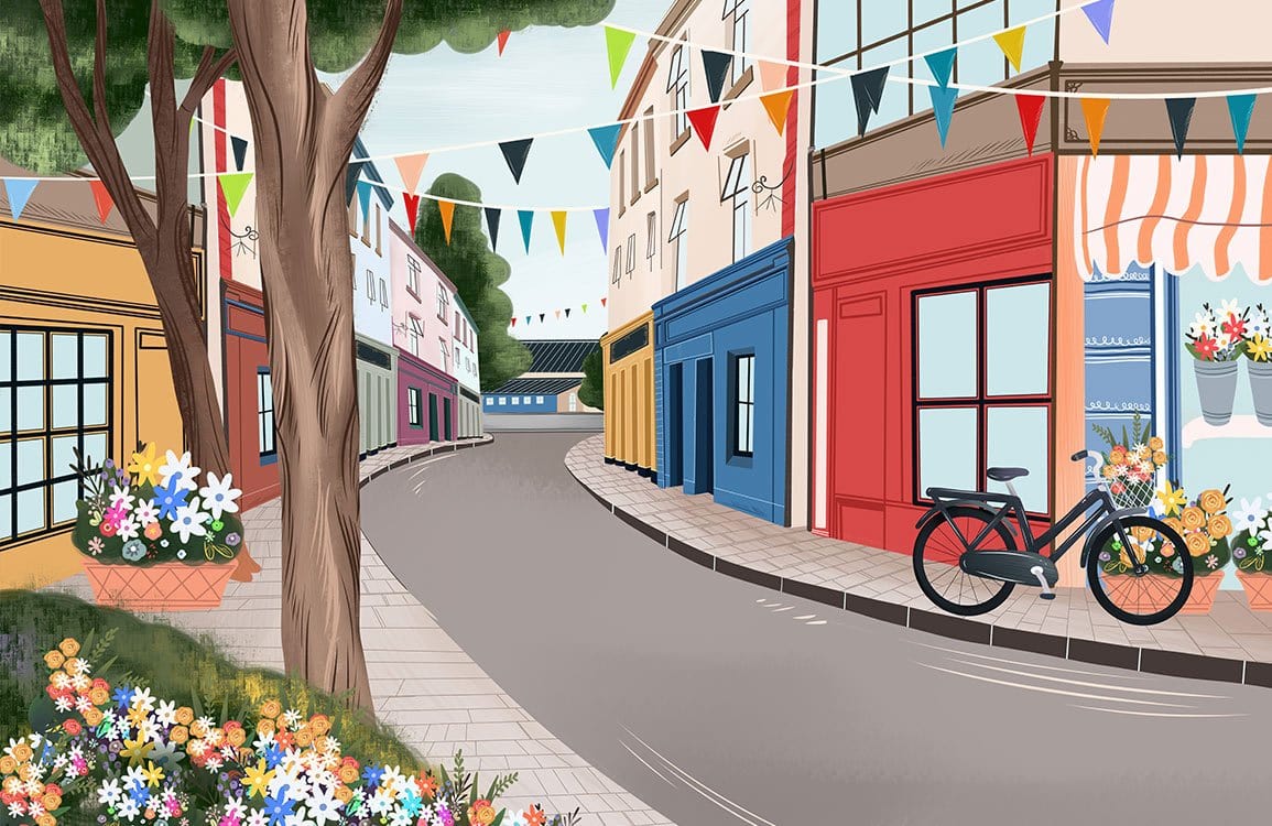 Empty Street Wallpaper Mural