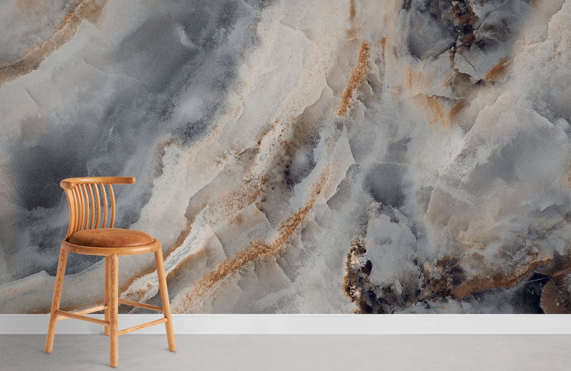 Cloudy Crystal Geode Wallpaper Mural