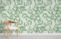 Cluttered Leaves Wallpaper Mural
