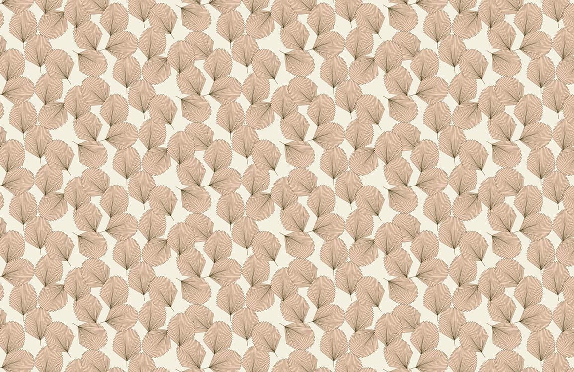 Elegant Beige Leaf Pattern Wallpaper - Modern Botanical Design Décor
