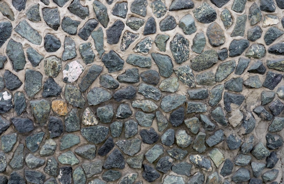 Rustic Stone Wall Texture Mural Wallpaper - Natural Grey Pebble Design
