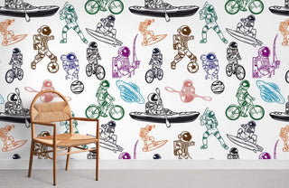 Colorful Astronaut Wallpaper Mural