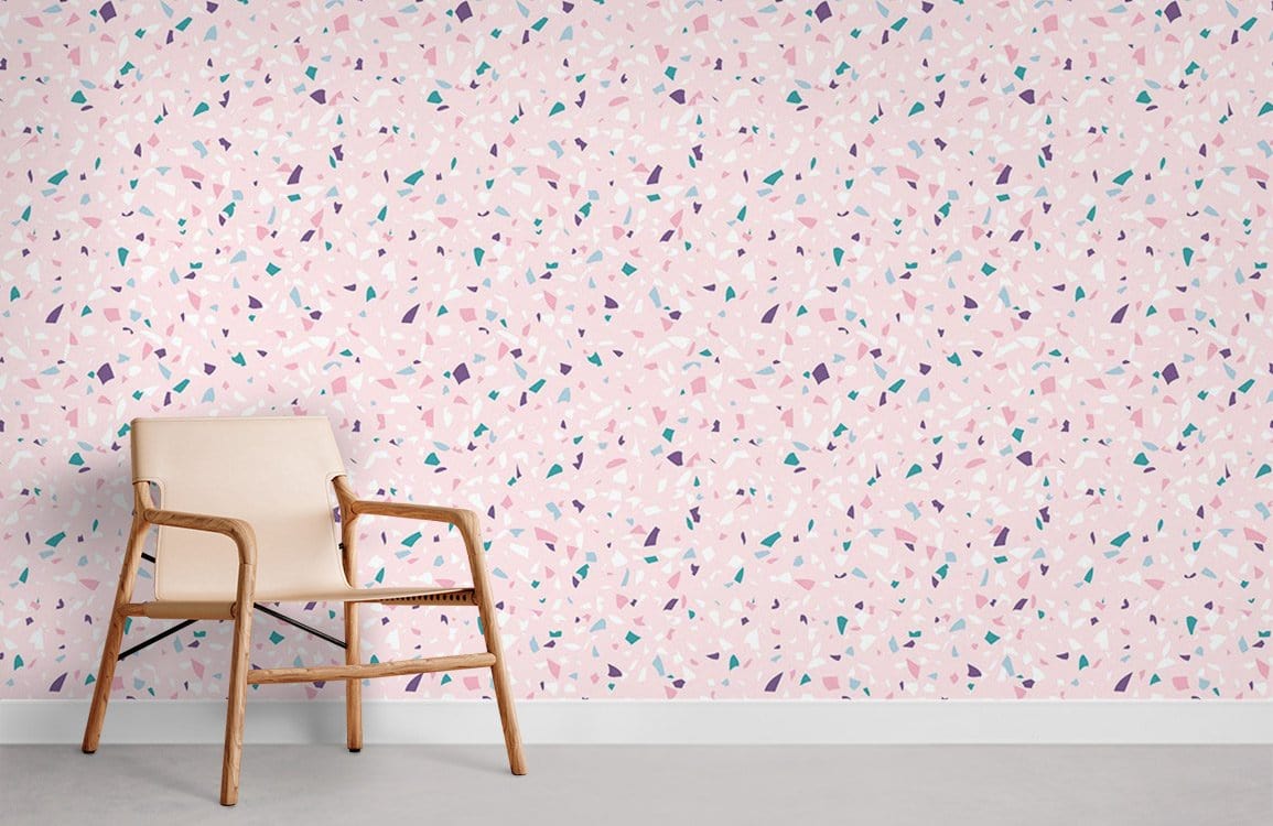 Colourful Chips Marble Pattern Wallpaper Mural