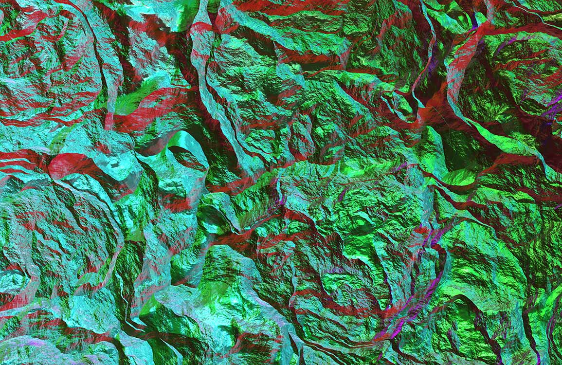 Vibrant Abstract Textured Green and Red Modern Mural Wallpaper Design