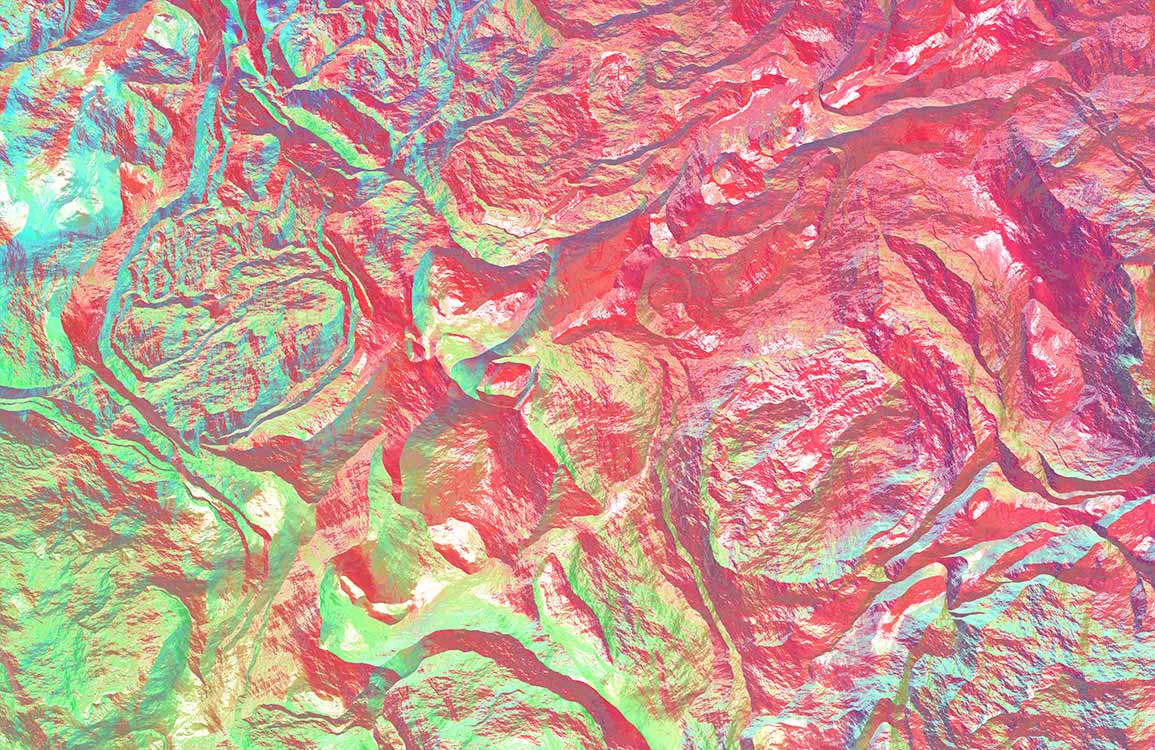 Vibrant Abstract Colourful Terrain Pattern Mural Wallpaper - Creative Interior Design