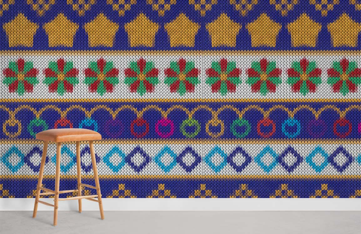 Purple Sweater Texture Wallpaper Mural