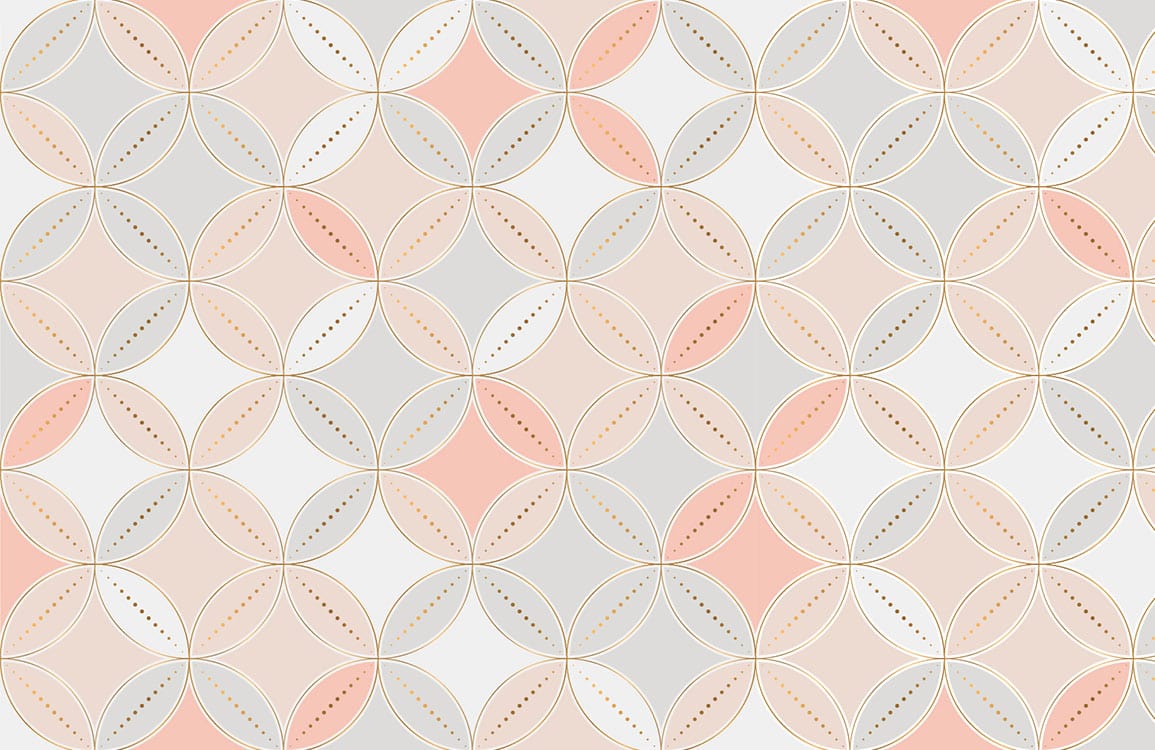Colorful Seamless Circle Wallpaper Mural