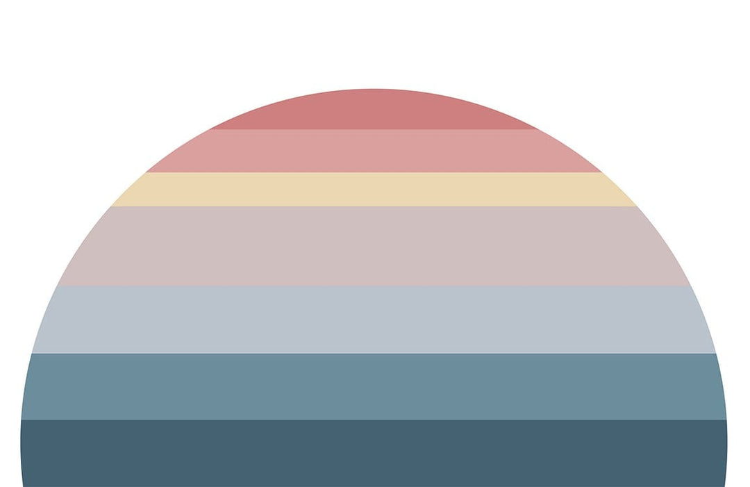 Vintage Sunset Gradient Mural Wallpaper in Calm Pastel Tones Décor
