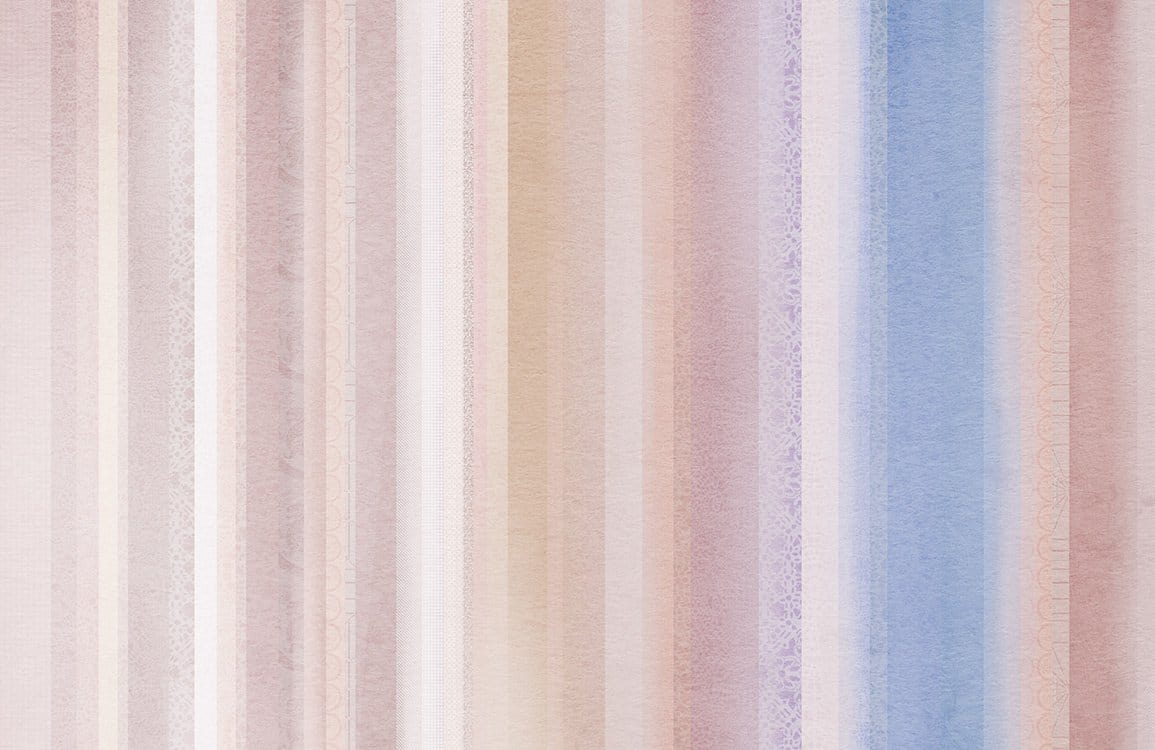 Pastel Vertical Stripes Calming Wallpaper with Beige and Blue Hues