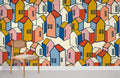 Coloured House Wallpaper Mural
