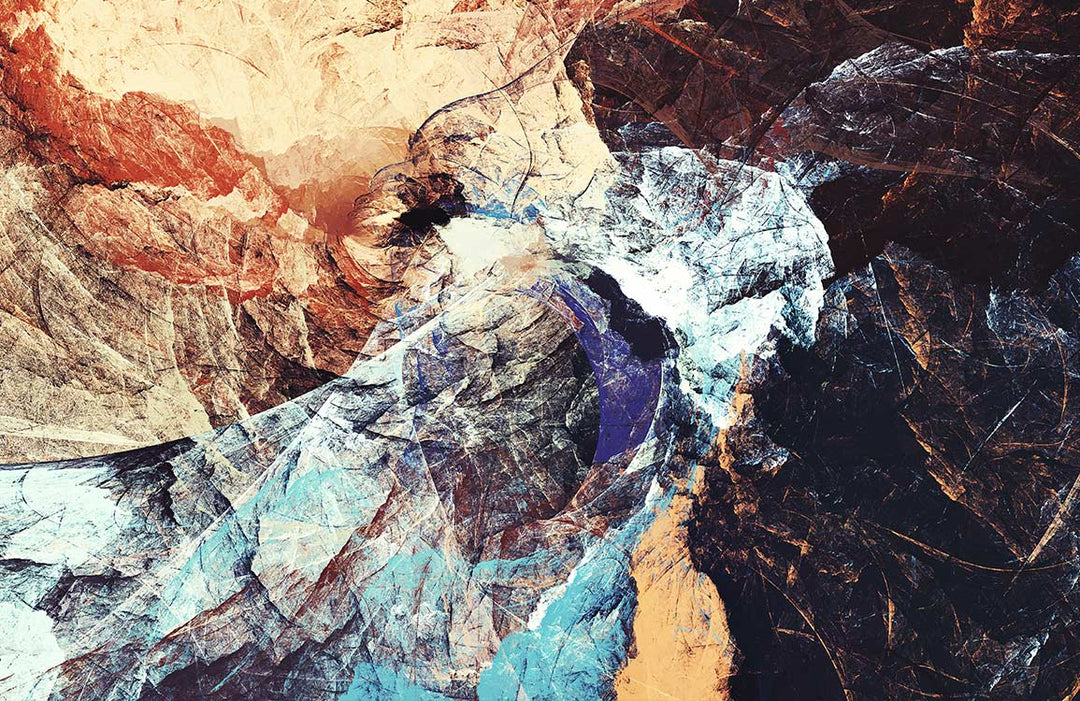 Abstract Textured Earth Tones Mural Wallpaper for Contemporary Interiors Décor