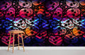 Ombre Skeleton Wallpaper Mural