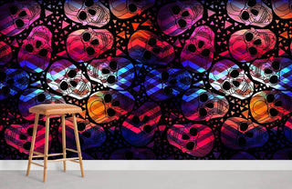 Ombre Skeleton Wallpaper Mural