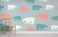 Colourful Polar Bear Wallpaper Mural