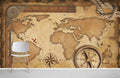 Aged Treasure Map Wallpaper Mural