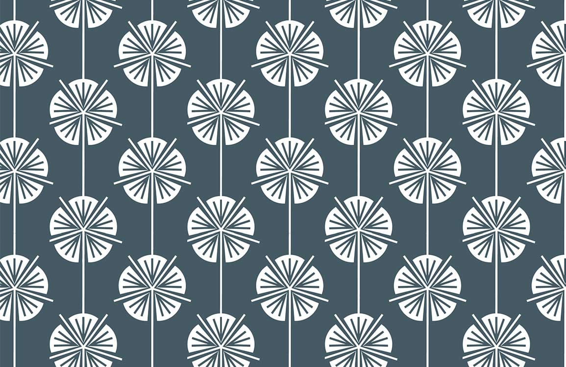 Contemporary Floral Pattern Wallpaper Mural