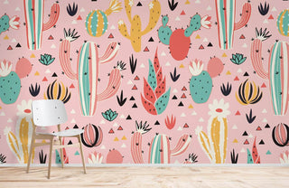 Colourful Cactus Wallpaper Mural