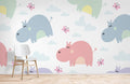 Drama Hippo Wallpaper Mural