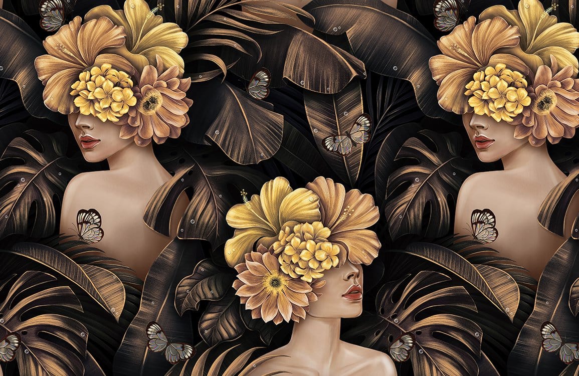Jaded Abstract Wallpaper Mural