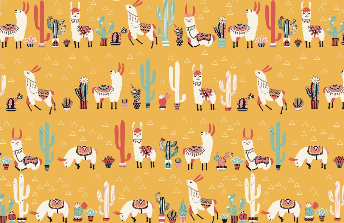Exotic Alpaca Wallpaper Mural