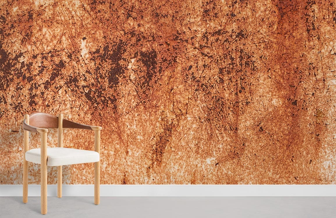 Rustic Textured Autumnal-Orange Abstract Wallpaper for Cosy Modern Interiors