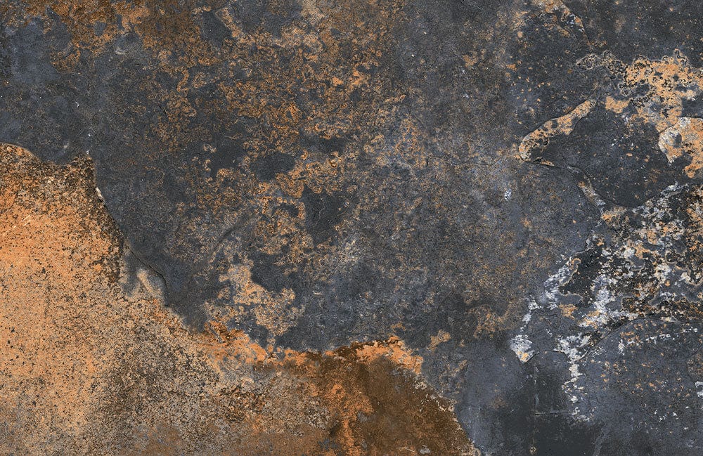 Vintage Industrial Rust Effect Mural Wallpaper - Earthy Tones and Textures