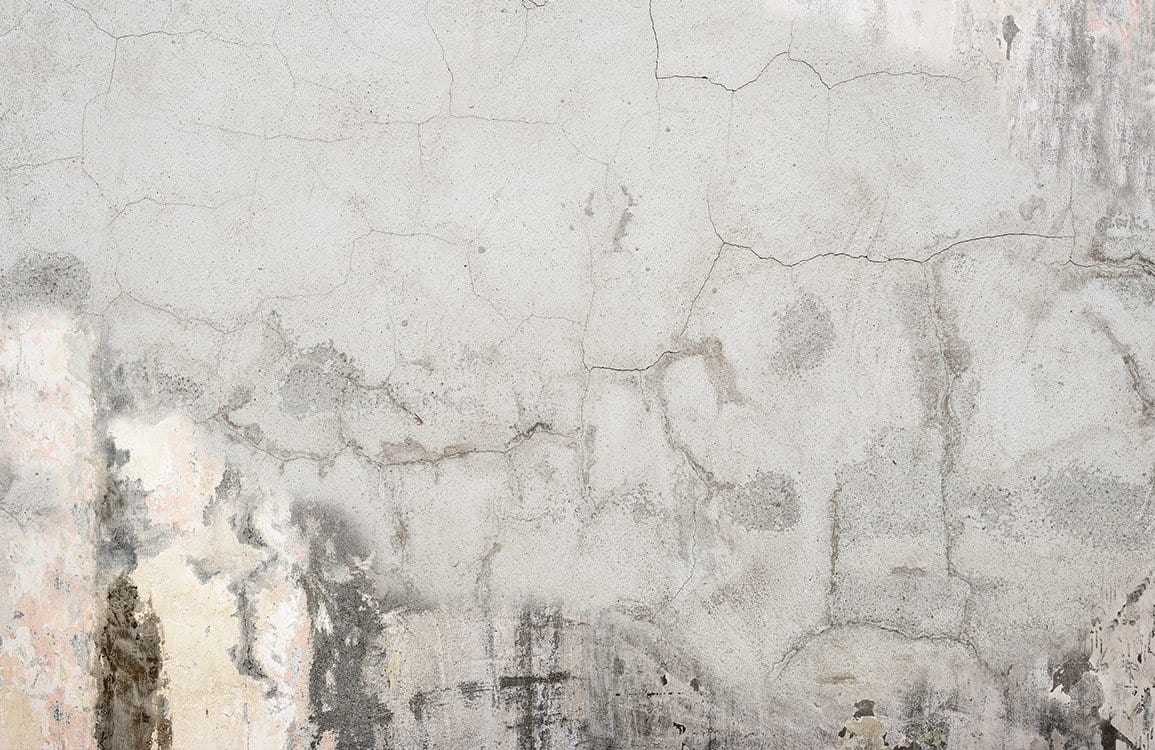 Vintage Industrial Aged Concrete Effect Mural Wallpaper in Grey Tones