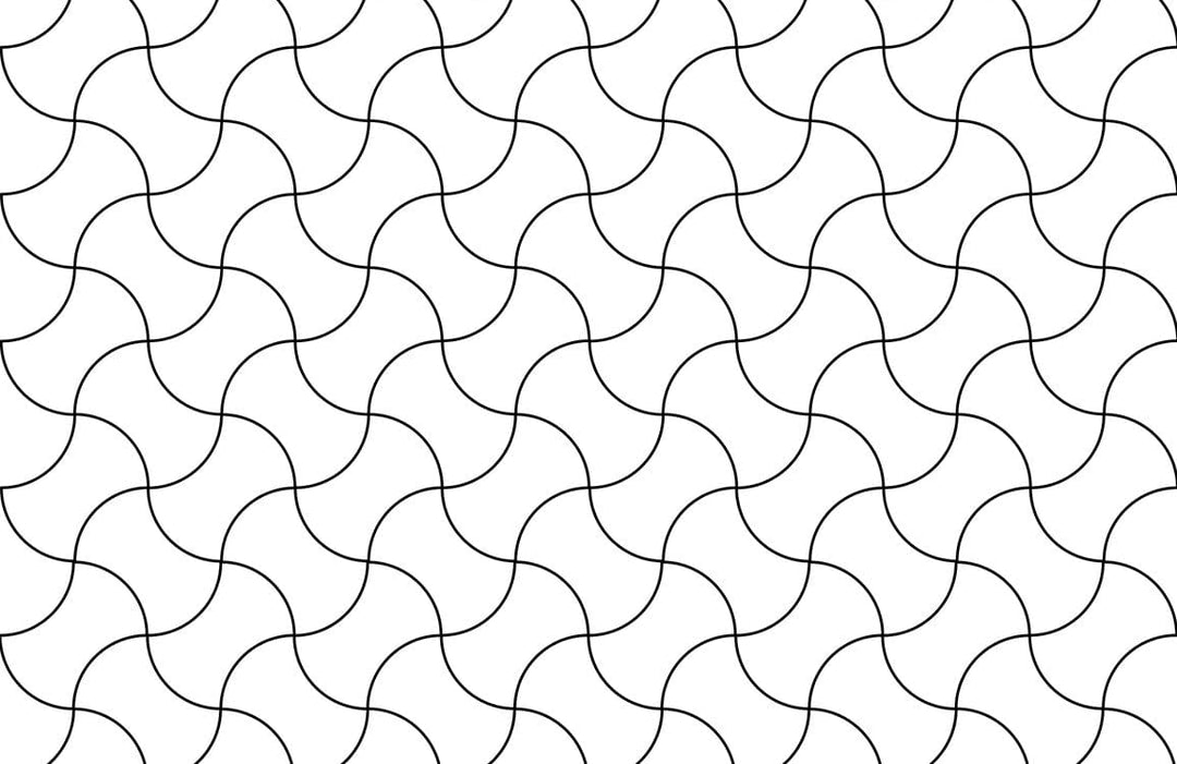 Monochrome Curved Line Patterned Wallpaper for Modern Stylish Interiors UK