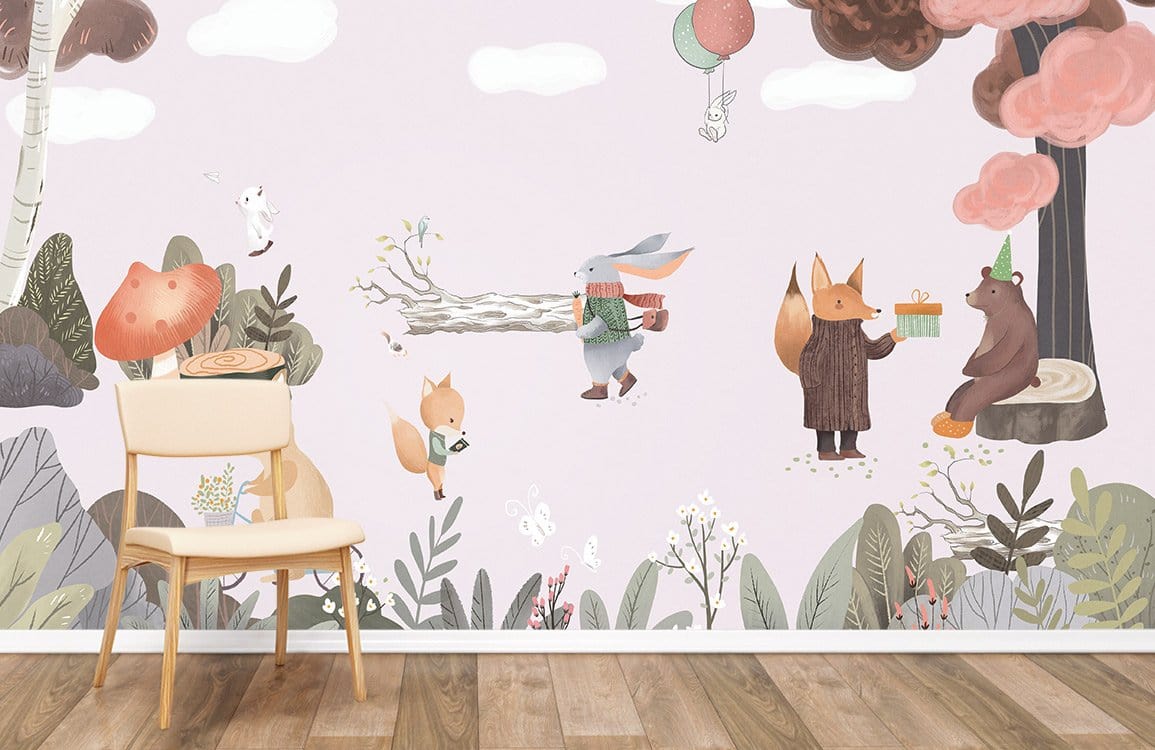 Forest Party Wallpaper Mural
