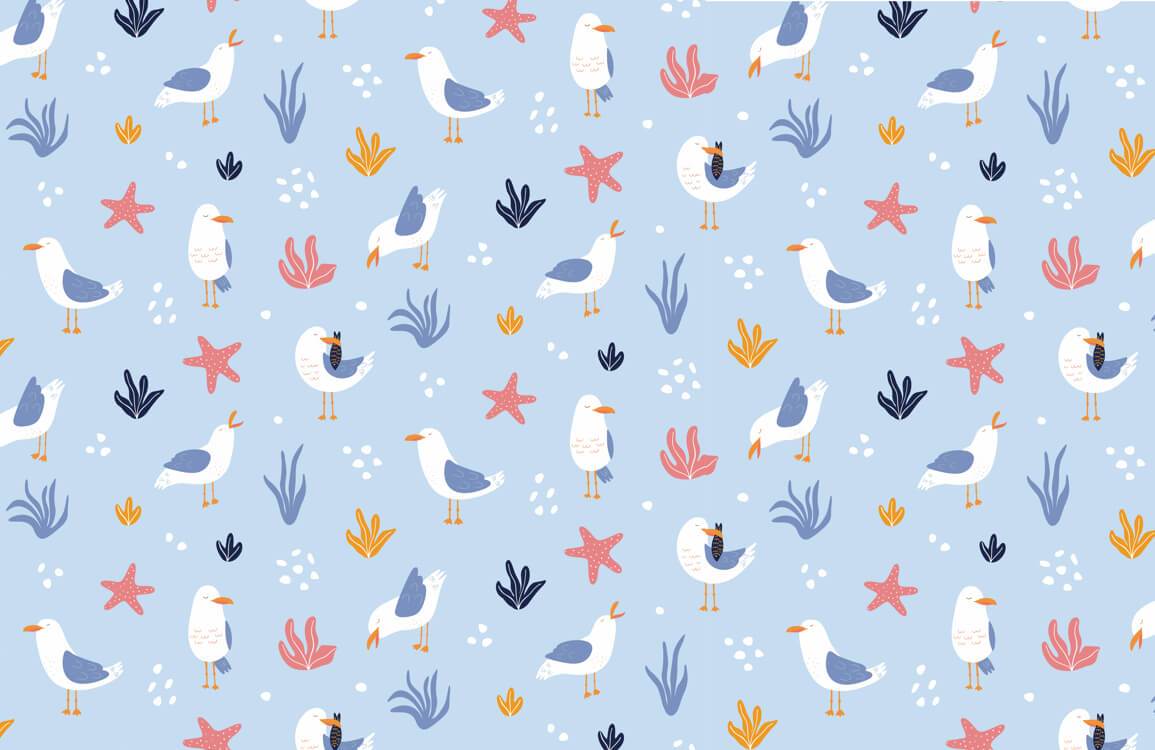 Cute Birds Wallpaper Mural