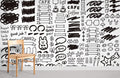 Cute Black Graffiti Wallpaper Mural