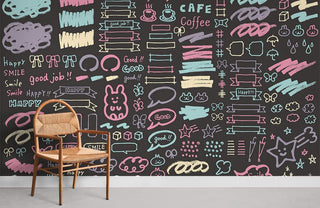 Cute Dark Graffiti Wallpaper Mural