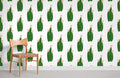 Cute Green Cactus Wallpaper Mural