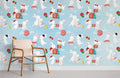 Dancing Rabbits Wallpaper Mural