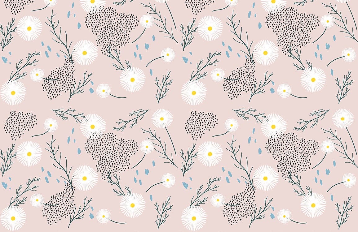 Botanical Bliss Pastel Floral Patterned Wallpaper with Nature Inspired Design