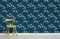 Dark Blue Petals Wallpaper Mural