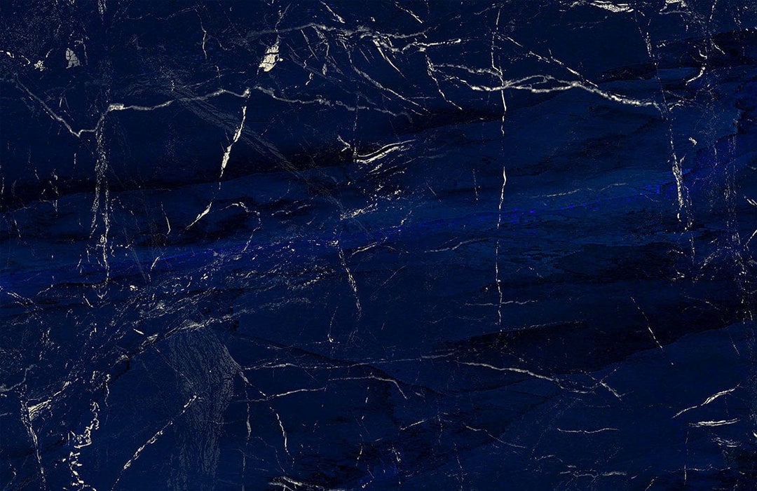 Luxurious Midnight Blue Marble Effect Elegant Wall Mural Wallpaper Design