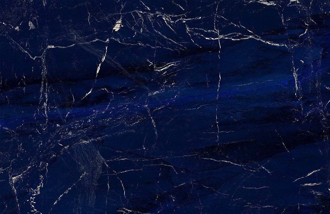Luxurious Midnight Blue Marble Effect Elegant Wall Mural Wallpaper Design