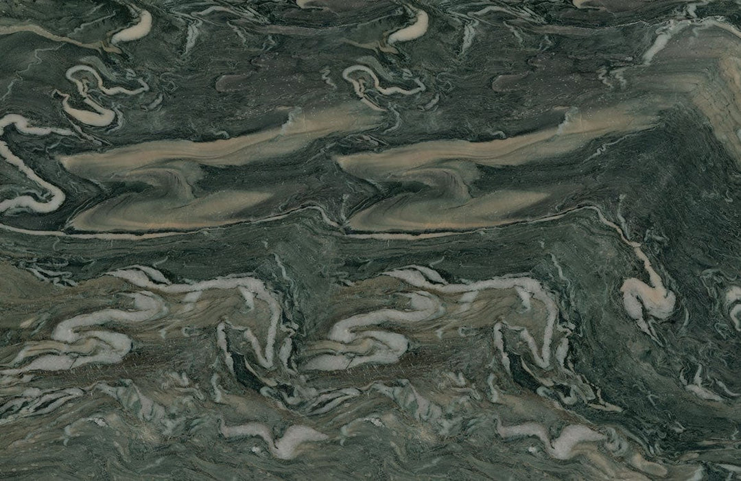 Elegant Green Marble Effect Wallpaper - Luxurious Modern Pattern Design