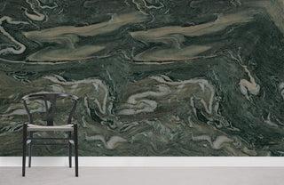Dark Green Marble Wallpaper Mural