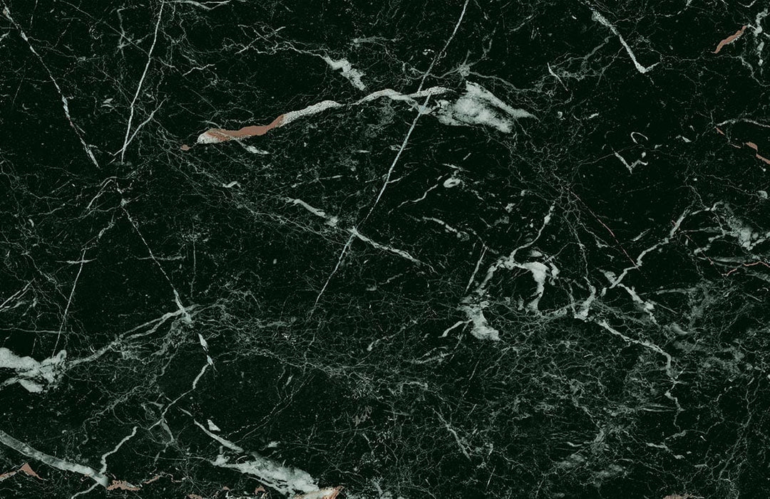 Luxurious Black Marble Effect Wallpaper with Exquisite White Veining - Elegant Style