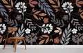 Dark Leaves Wallpaper Mural