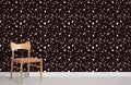 Dark Brown Terrazzo Wallpaper Mural