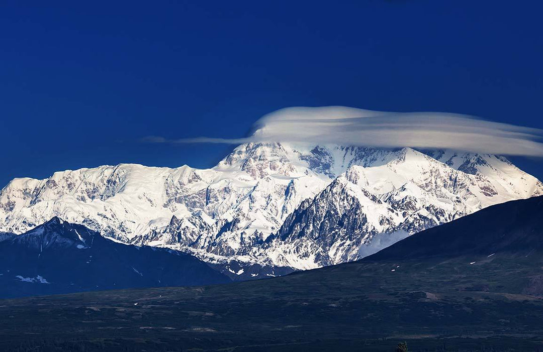 Majestic Snowy Mountain Landscape Mural Wallpaper - Blue Sky Serenity