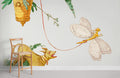 Dog Chasing Insects Wallpaper Mural